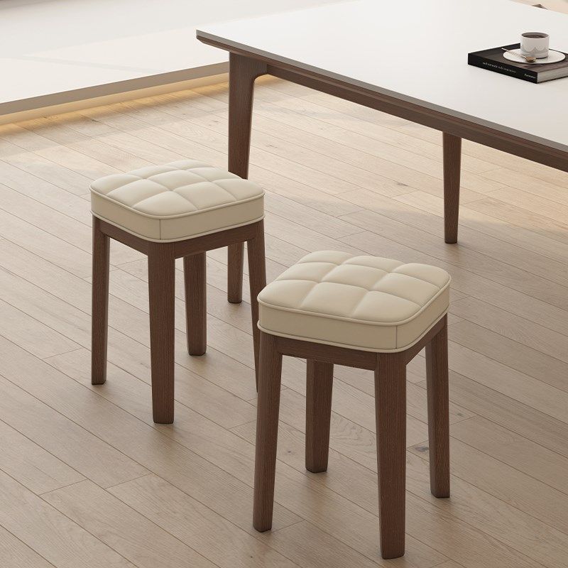 胡桃木叠放餐椅家用现代实木小户型方凳软包梳妆凳,住宅家具,餐椅,淘宝优惠券,粉丝福利购,淘宝优惠卷