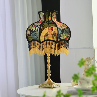 诗享家 西洋风inge纯手工弗里达客厅卧室床头氛围宫廷流苏台灯