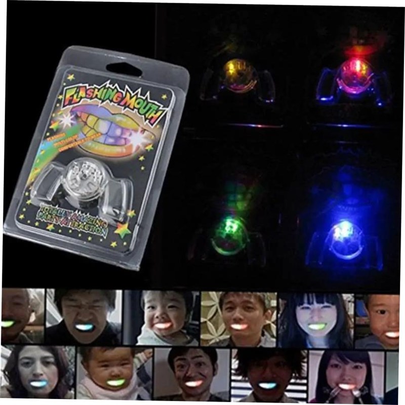 1pcs LED Flashking Mouth Teeth Guard Light Up Teeth Led Flas