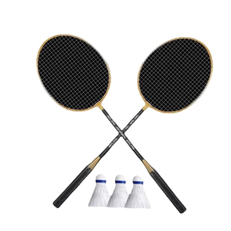 Set of 2 badminton rackets羽毛球L拍2只装 成人合金分体娱乐练