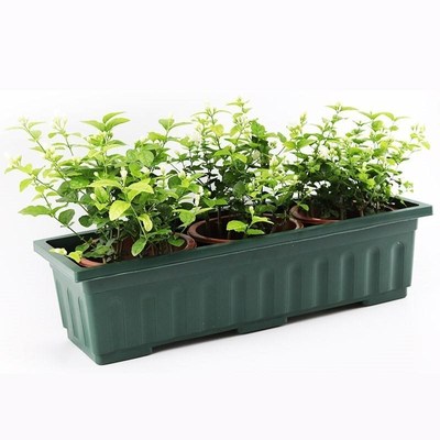 Balcony Basin Plastic vflower pot with tray rectangular