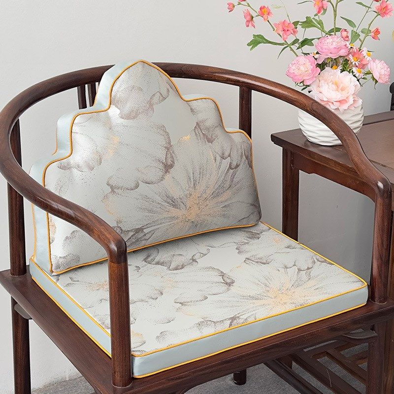 中式靠山枕茶椅垫圈椅坐垫靠垫防滑拆洗定制云朵沙发抱枕靠背垫