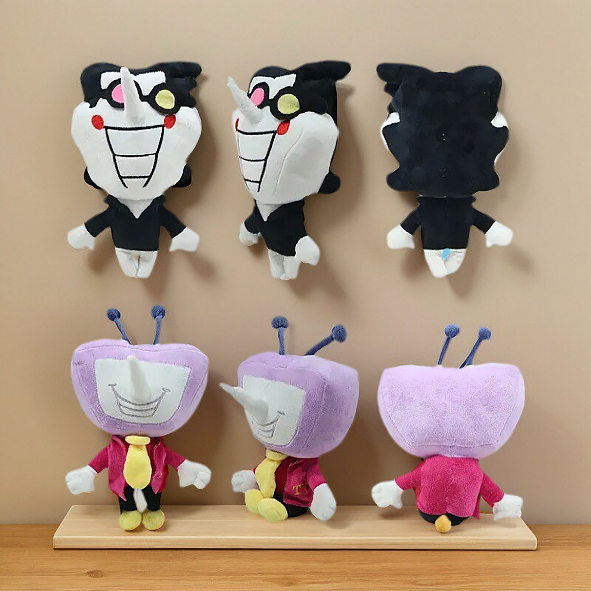 三角符文电视人毛绒玩具斯潘顿