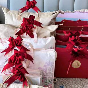 拉花结婚彩带丝带婚庆车门把手装饰被子楼梯扶手嫁妆绑带喜被子