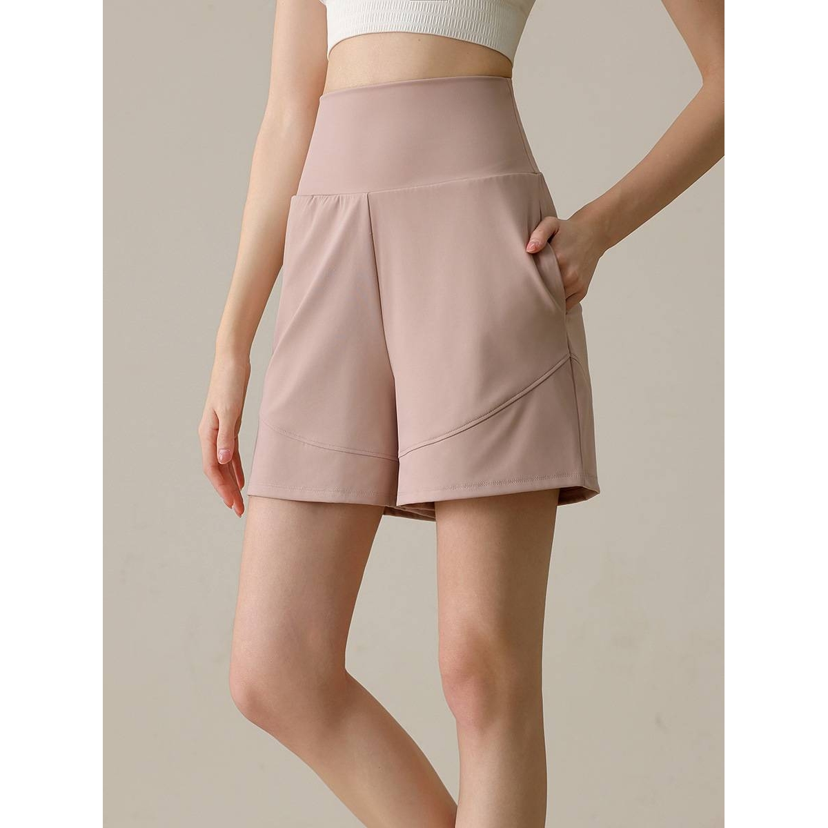 锦纶运动五分裤女 宽松显瘦休闲健身训练裤跑步瑜伽中裤骑行裤夏