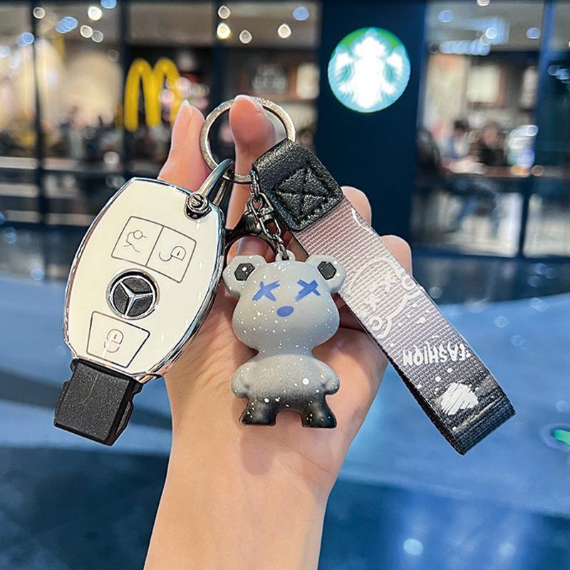 适用奔驰钥匙套新A级A200L包GLC300/GLE/GLA车遥控保护套壳扣男女