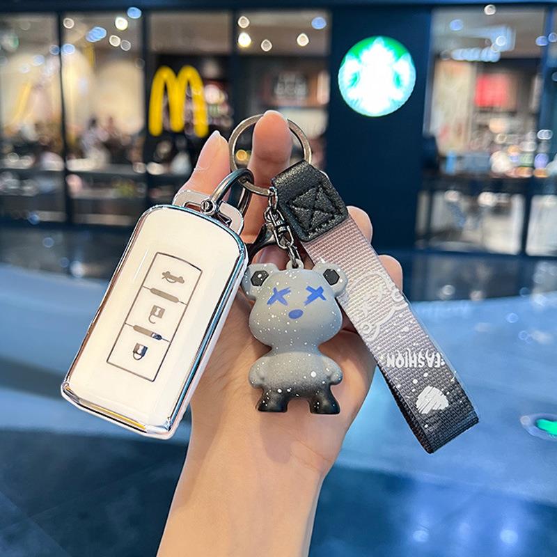 适用广汽三菱欧蓝德钥匙套专用劲炫ASX奕歌翼神汽车遥控壳包扣女