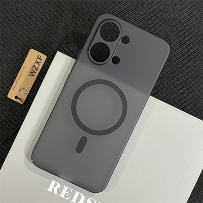 wzxf冰雾硬壳适用红米Turbo5Max手机壳新款redmiturbo5超薄磁吸镜头精孔全包磨砂透明男女简约高级感保护套潮