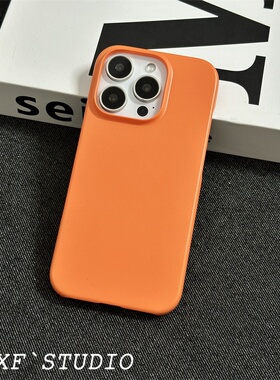 【手感超好】适用VIVOs20pro手机壳新款s19半包硬壳s18磨砂vivo小众高级感s17保护套por男潮s20大孔橙色