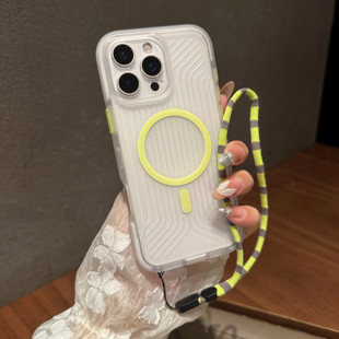 适用苹果16pro手机壳透明TPU磁吸17Promax磨砂15plus瓦楞纹防滑iPhone14带挂绳13男女12夜光防摔por保护套pm