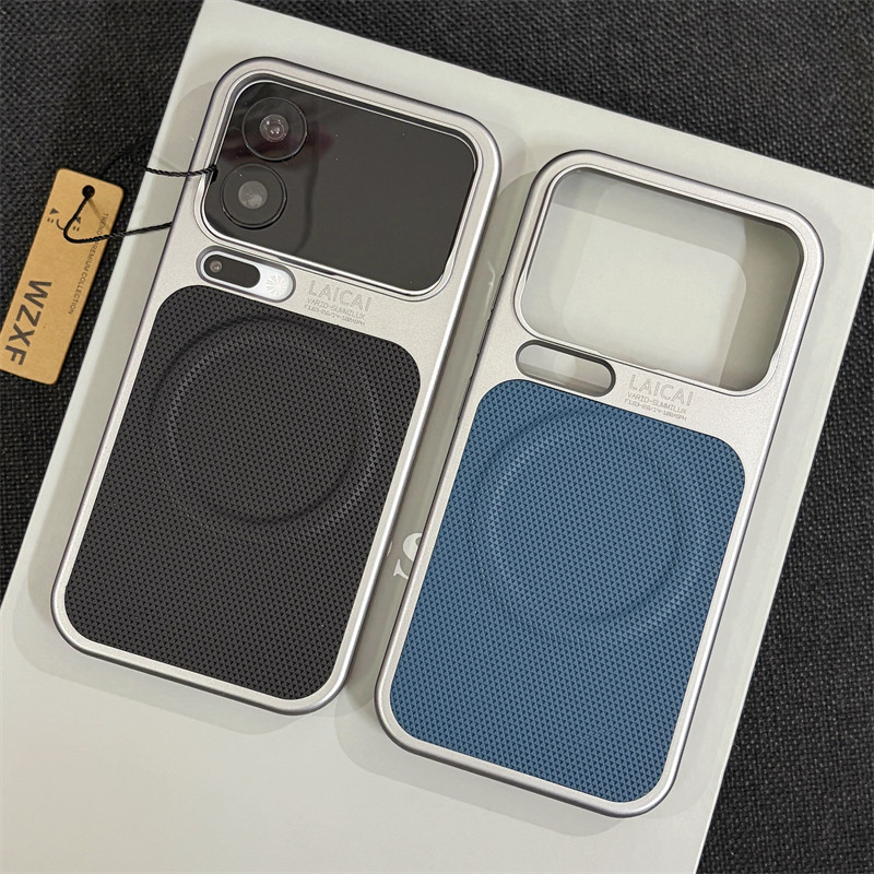 wzxf轻奢贴皮适用小米17ProMax手机壳新款黑色大孔磁吸小米17pro强磁max肤感硬壳小众商务por高级感保护套男