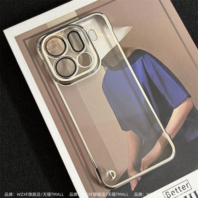 wzxf自带镜头膜适用OPPOFindX9pro手机壳新款透明无边框findx9简约小众高级感保护套女男款创意oppo个性硬壳