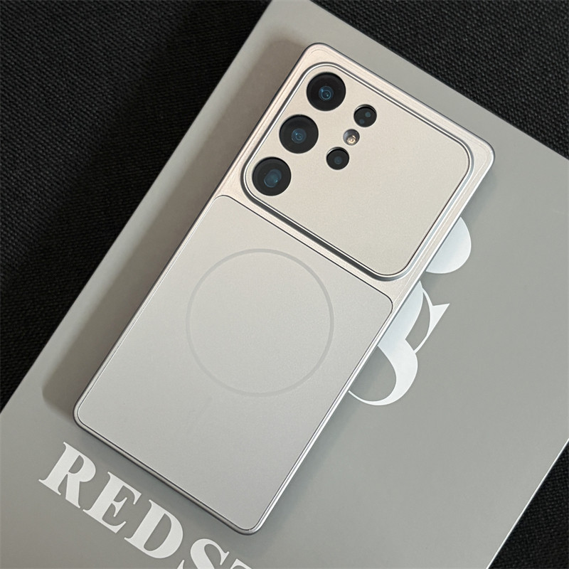 wzxf磨砂黑色背板磁吸适用三星S25ultra手机壳新款s24plus全包防摔s23+高级感软边硬u商务简约创意保护套男女