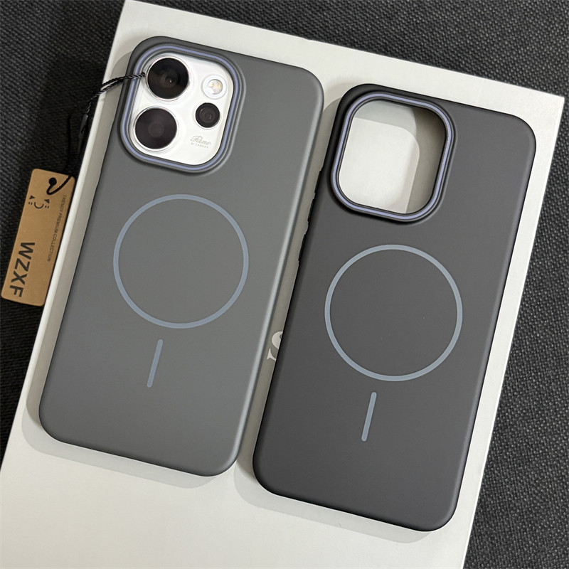 wzxf细圈磁吸适用oppoReno15pro手机壳新款reno14黑色reno13por磨砂高级感oppo商务奢华超薄硬壳简约保护套潮