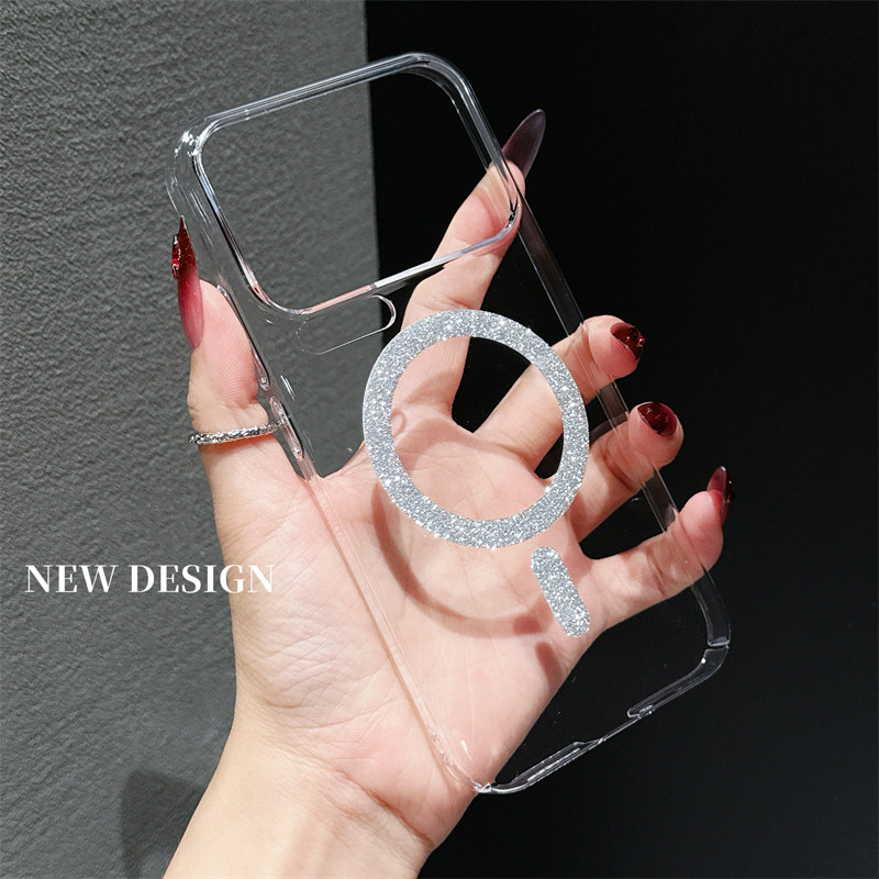 【闪粉磁吸充电】适用小米17promax手机壳新款17pro透明高透磨砂17por防摔全包轻奢高级感硬壳保护套女款时尚