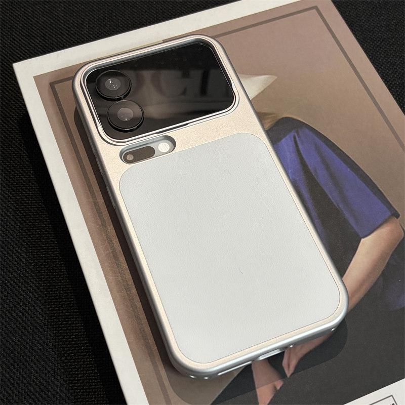 轻奢素皮纹适用小米17ProMax手机壳新款白色17ultra磁吸充电pro十七max高级感肤感u磨砂硬壳小众保护套女男款