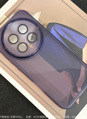 wzxf自带镜头膜适用荣耀Magic8Pro手机壳新款透明紫色magic7pro魔术6全包防摔简约硅胶软壳por高级感保护套女