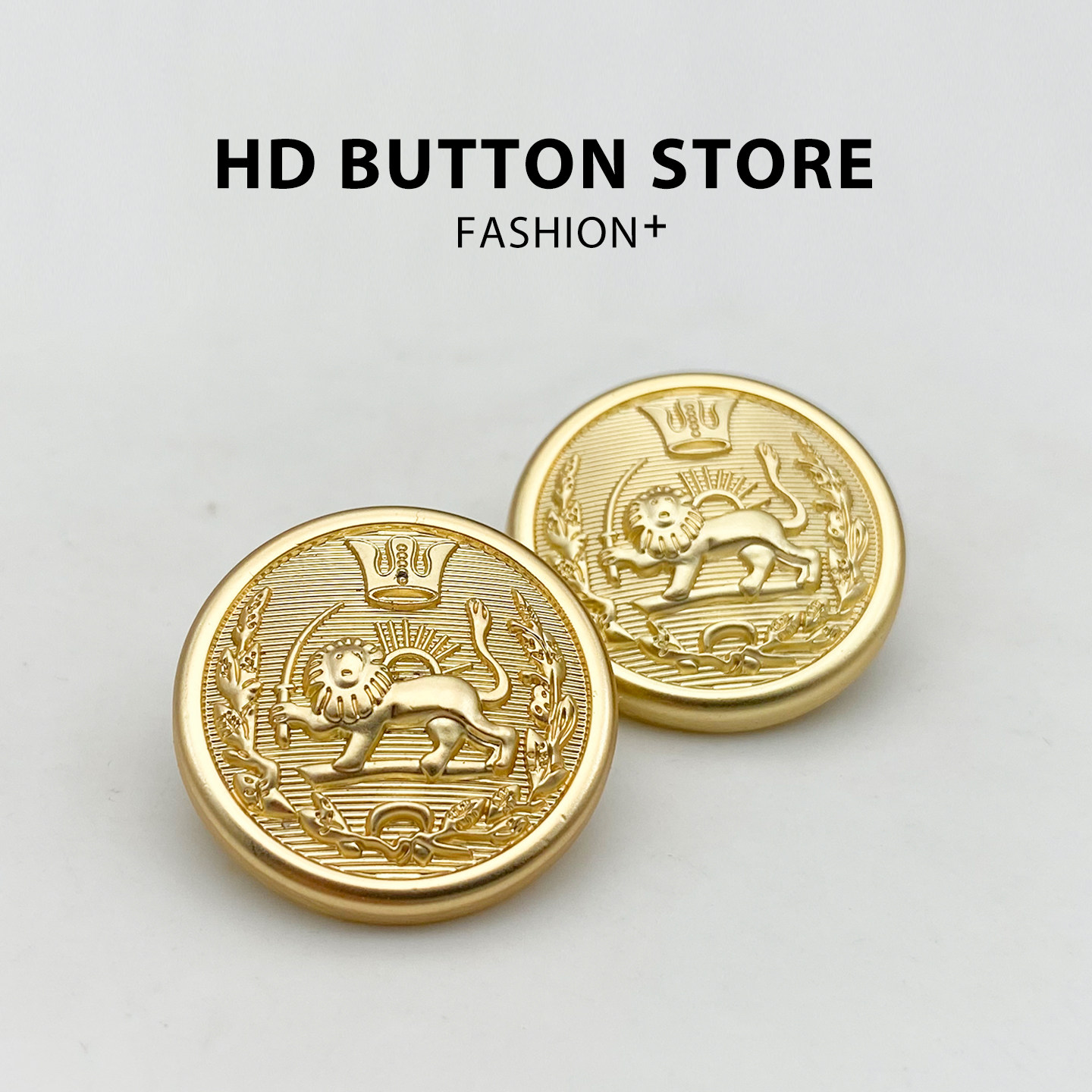 英伦狮子皮草大衣外套上衣纽扣