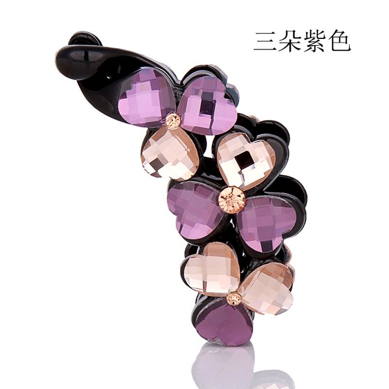 韩国新款发饰彩色镶钻马尾夹韩版花朵大钻竖夹香蕉夹发卡头饰包邮,饰品/流行首饰/时尚饰品新,发饰,淘宝优惠券,粉丝福利购,淘宝优惠卷