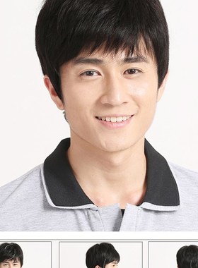 假发男短发韩版帅气男士真人发丝手织男生时尚年轻头套可利丝L69