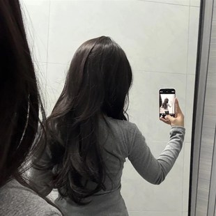 心心果家假发65cm齐刘海款长卷发自然发缝lolita显白高颅顶全头套