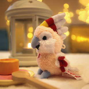 意大利trudi 鹦鹉公仔钥匙扣包包挂件可爱毛绒玩具挂饰礼物娃娃