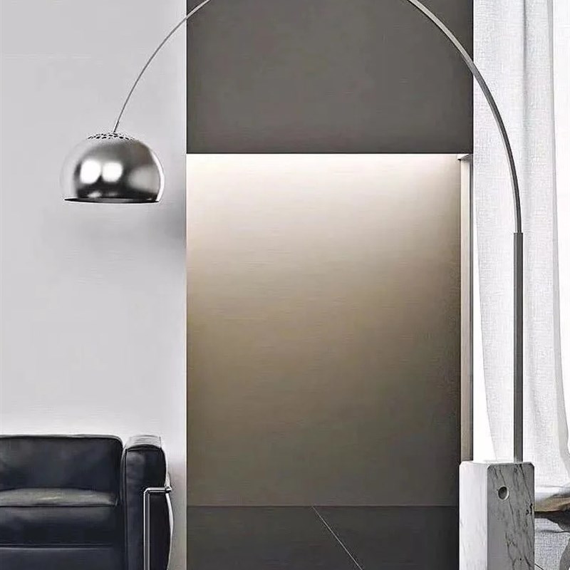 Arco大理石钓鱼立式设计师意大利客厅样板间抛物线创意钢琴落地灯