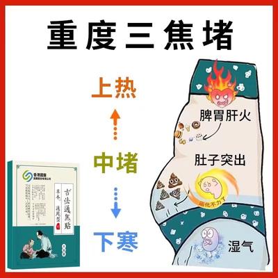 上热下寒中焦淤堵三焦不通虚不受补古法通焦贴