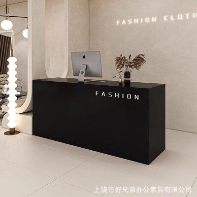 简约现小型服装店平台面收银台美容美发美甲店吧台桌前台接待台