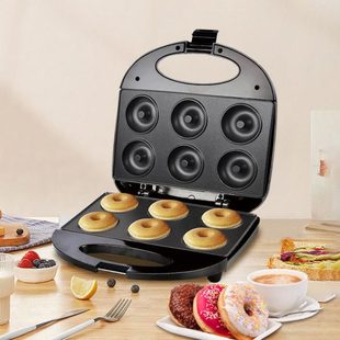 6片甜甜圈机 烘焙机6孔甜甜圈机蛋糕机早餐机电饼铛Donut machine