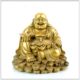纯铜弥勒摆件黄铜金钱笑佛古玩风水铜器家居装 饰工艺品摆件