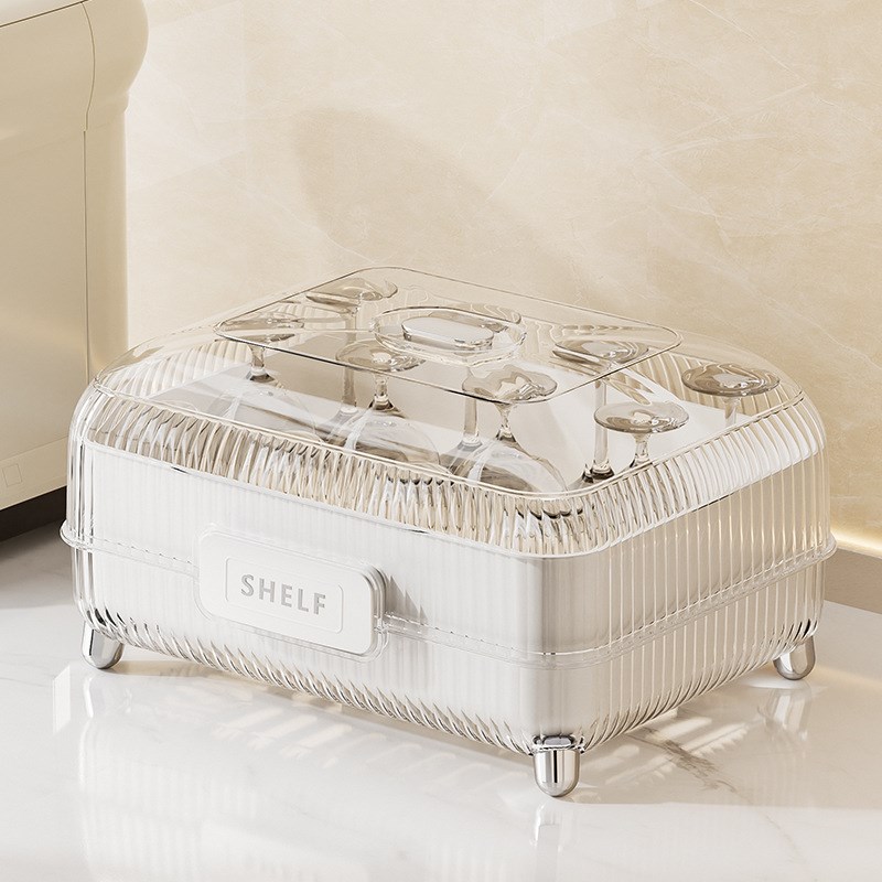 沥水架碗筷收纳盒子厨房置物x架碗碟餐具收纳架厨房碗架带盖子碗