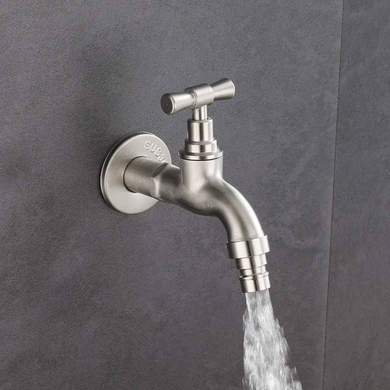 304不锈钢老式k慢开户外水龙头室外自来水洗衣机水池水龙头4分家