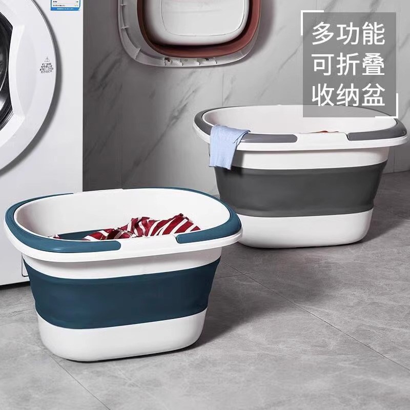 厂家家用可折叠洗脸盆水盆洗澡泡脚桶洗衣便携W旅行塑料盆子