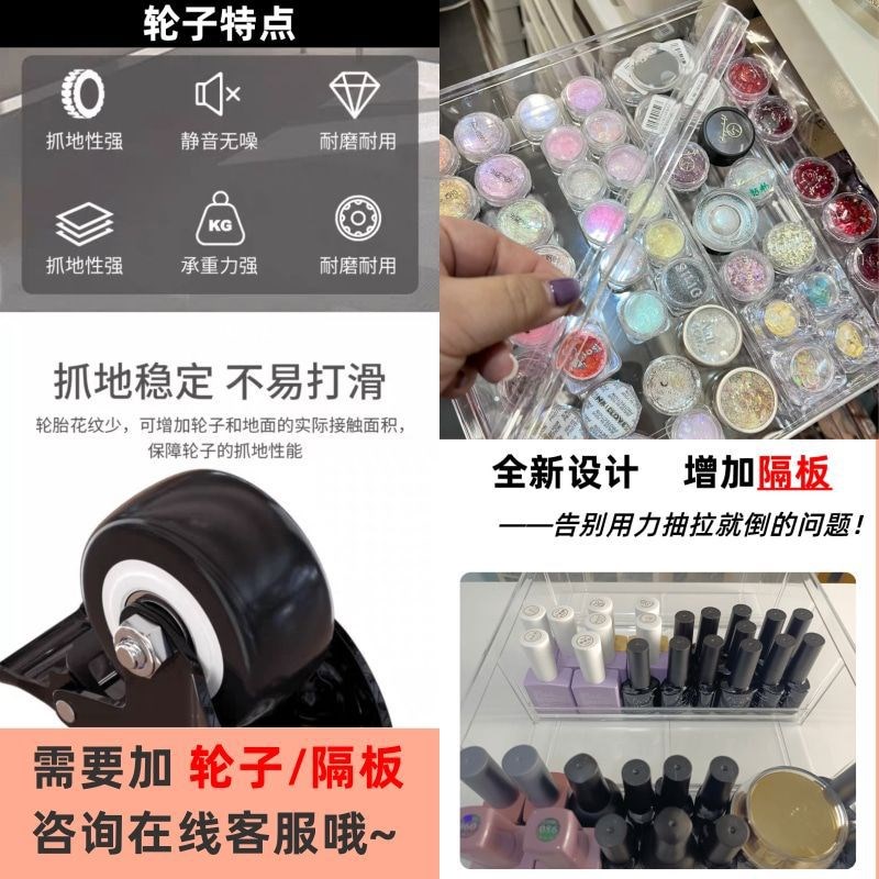 A4文件a柜平底多层抽屉式彩妆美甲收纳柜烘焙模具整理柜布料存放