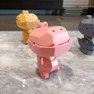 饰摆件烟灰缸带盖家用客厅创意收纳个性 装 潮流桌面轻奢ins风北欧