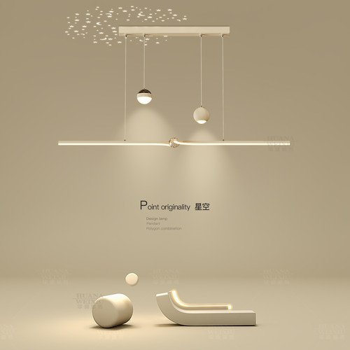 led餐厅灯长条吊灯简约现代w客厅灯卧室灯吧台餐桌灯2025新款灯具