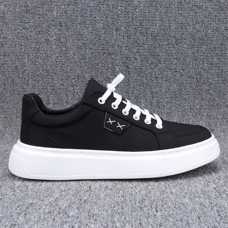 高级感颗粒布男鞋潮流厚底一脚y蹬透气帆布鞋日常白底透气休闲板,流行男鞋,布鞋,淘宝优惠券,粉丝福利购,淘宝优惠卷