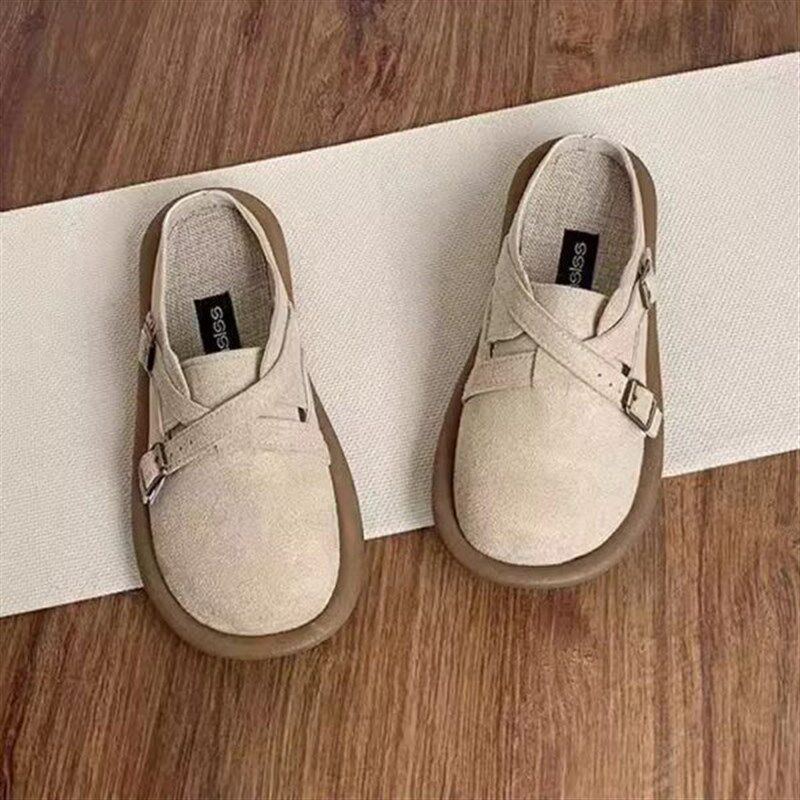 孕妇鞋子春秋一脚蹬外穿半拖鞋女平底百搭无后跟单鞋秋季博肯鞋女