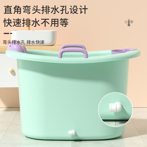 儿童泡澡桶婴儿游泳桶宝宝洗澡沐浴桶小孩可坐躺家用加厚大号浴盆