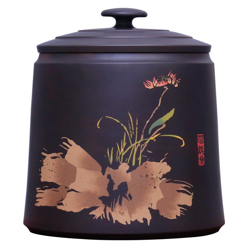 云南建水紫陶茶叶罐三斤装散茶缸375克饼J茶七饼缸十斤装米缸 Y20