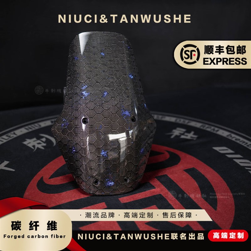九号电动车猎户座DZp110P原车改装蜂窝蓝箔外壳车头挡风板