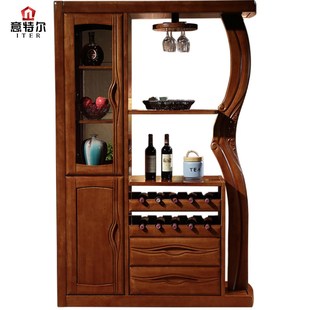 屏风柜实木玄关柜酒柜隔t断柜双面中式进门装饰客厅现代简约间厅