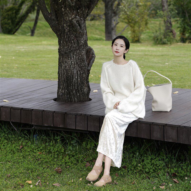 是阿珂呀2024秋冬季新款马海毛毛衣女仙女N风甜美保暖百搭韩版日