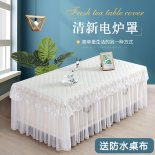 新款薄款夏季烤火炉茶q几长方形家用电暖炉烤火桌子电炉罩套桌盖