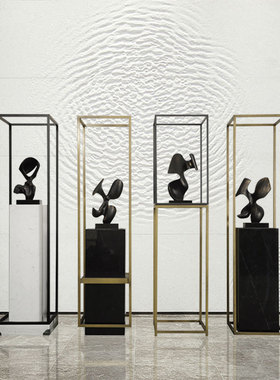 酒店大堂大型落地艺m术雕塑装饰售楼处别墅样板间大理石底座摆件