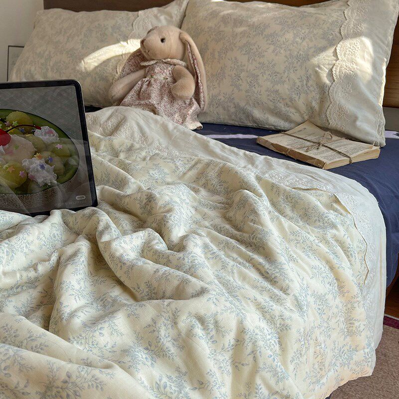 A类母婴级100全棉双层纱夏被纯棉夏凉被四件套可机W洗空调被薄被