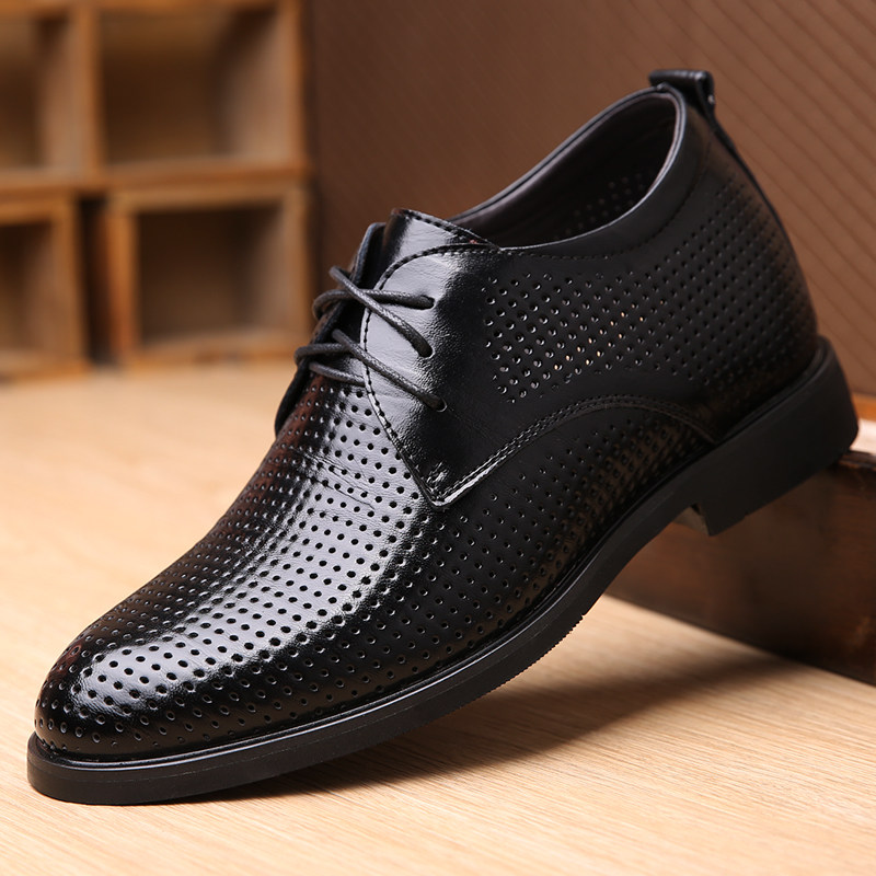 男士凉鞋10cm商务镂空内增高男鞋8cm夏季男士S增高皮鞋男透气洞鞋,流行男鞋,洞洞鞋,淘宝优惠券,粉丝福利购,淘宝优惠卷