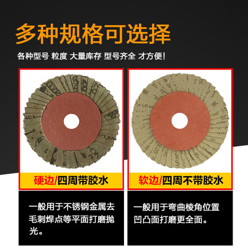 百叶片百叶轮不锈钢抛光片花型叶轮细软百页角磨机金X属除锈打磨