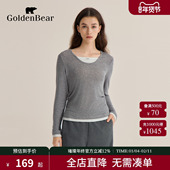 T恤上衣 GOLDEN 秋季 女装 新品 金熊 潮流长袖 BEAR 时尚